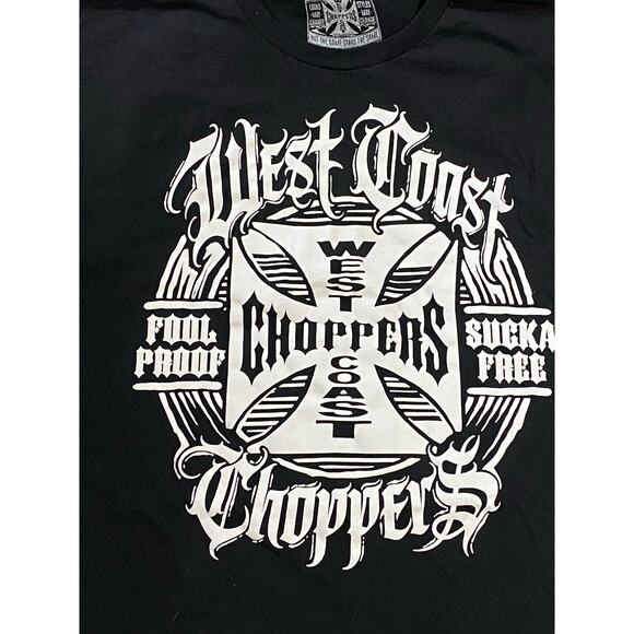 West Coast Choppers Mens 2XL Black Fool Proof Sucka Free Graphic NWOT T-Shirt - Picture 5 of 8